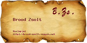 Brood Zsolt névjegykártya